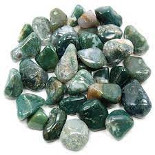 Green Moss Agate - The Stone of Life - TS710 - The Hare and the Moon