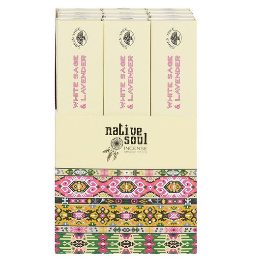 Green Tree Native Soul White Sage & Lavender Incense Sticks - The Hare and the Moon