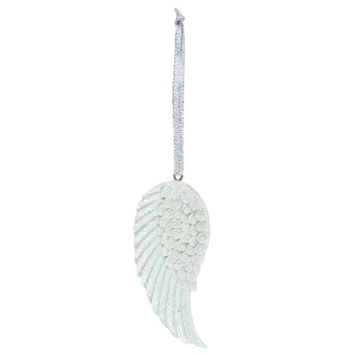 Jones Home & Gift Hanging Decorations GLITTER ANGEL WING HANGING DECORATION