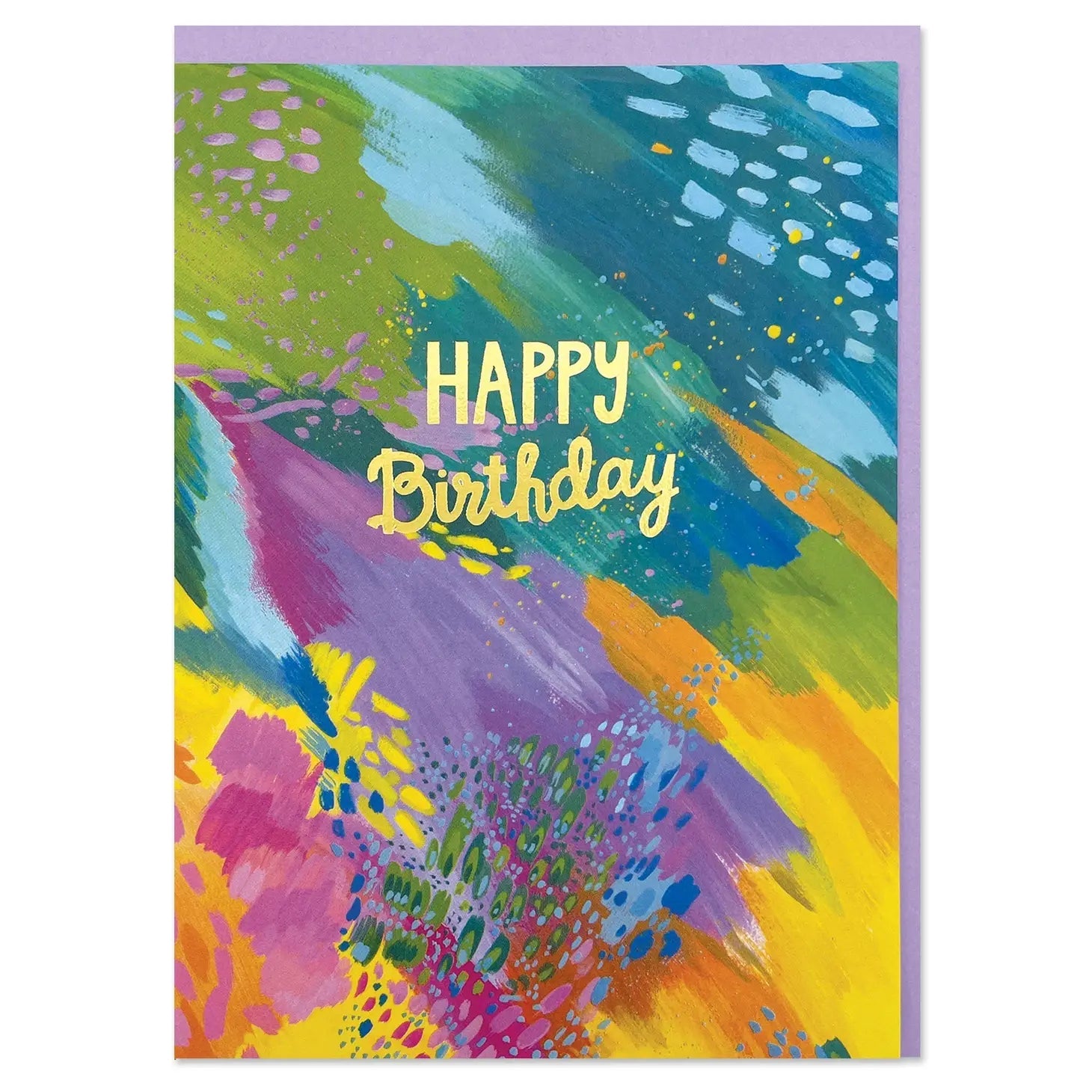 Happy Birthday' colourful painterly Greeting Card - CAN026 - The Hare and the Moon