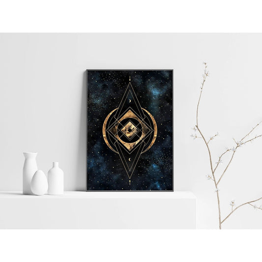 Inner Power - Celestial Witchy Art Print - Spiritual Decor - FF5 - The Hare and the Moon