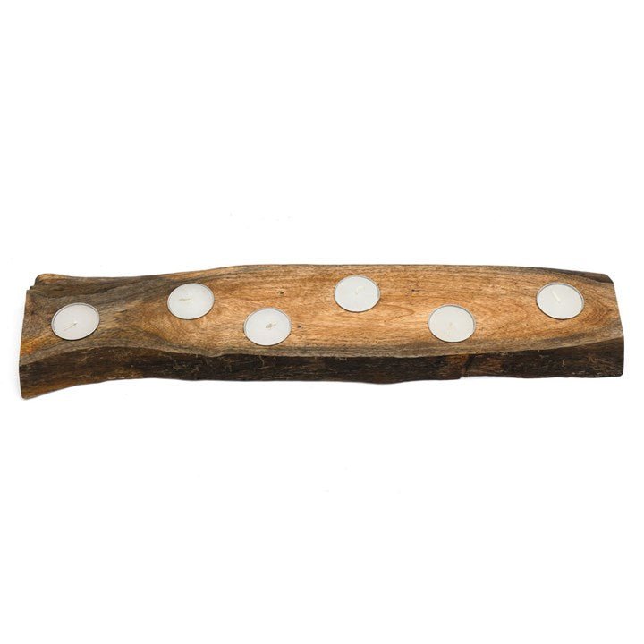 Jones Home & Gift Candles & Accessoires 49CM MANGO WOOD TEALIGHT HOLDER