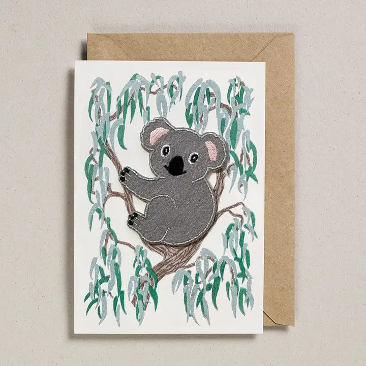 Koala Iron On Patch Greeting Card - GC-PAT-0095
