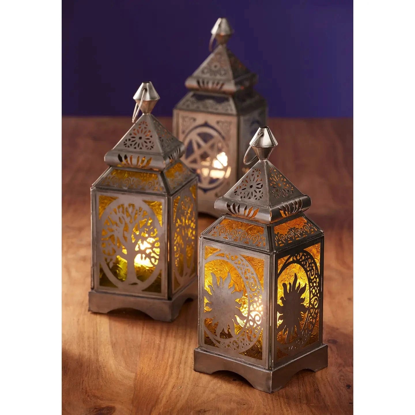 namaste lantern Iron & Glass Lantern- LT24SAM