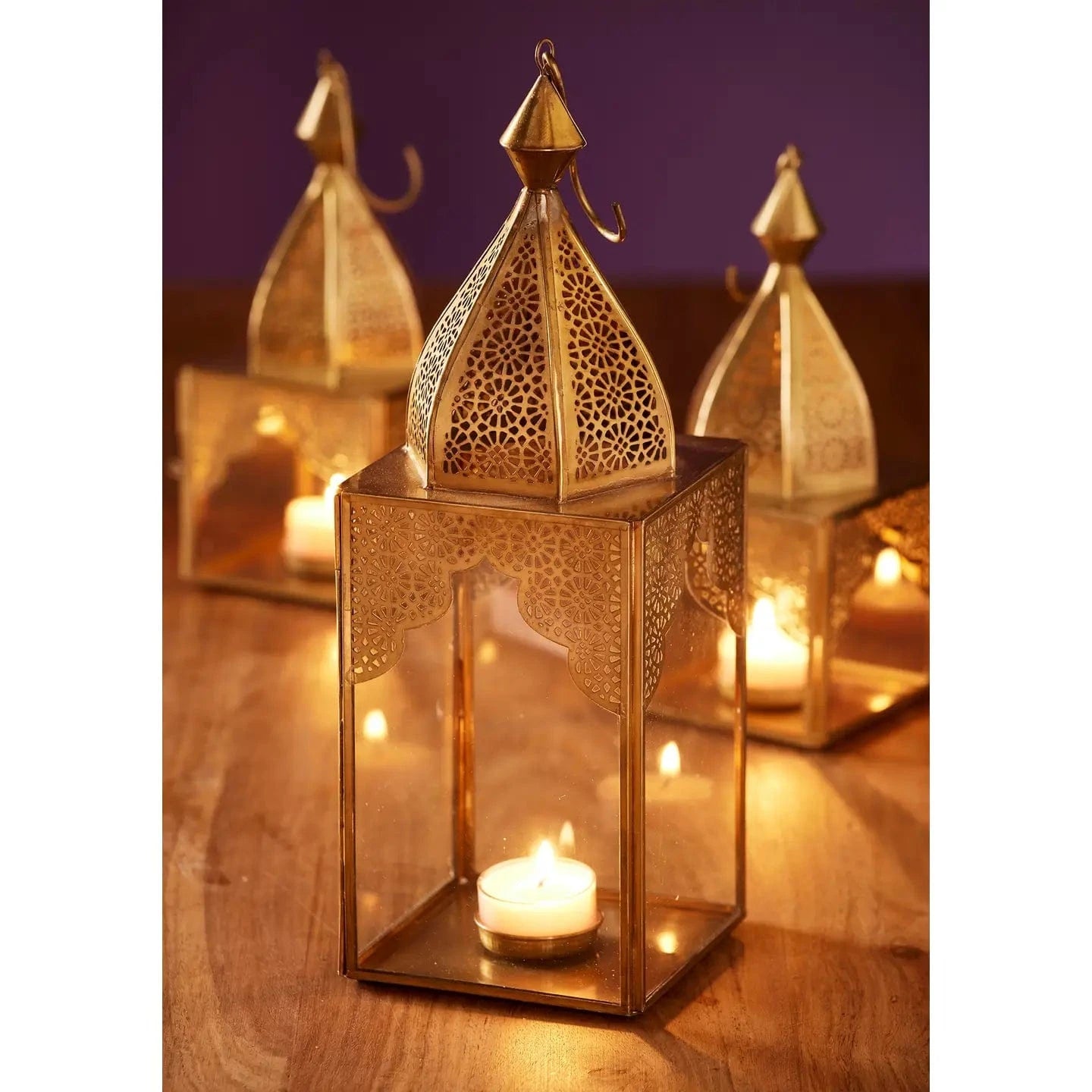 namaste lantern Minaret Glass Lantern Large- LT40