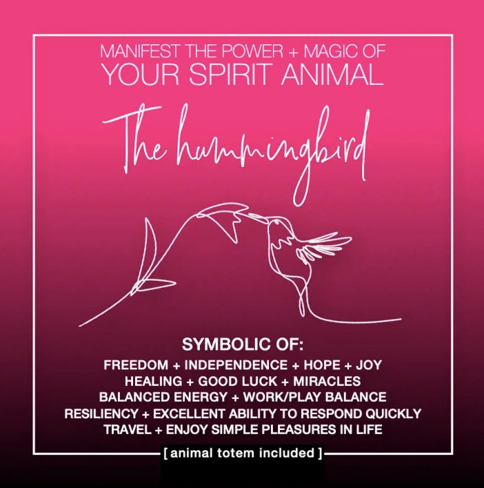 MANIFEST THE POWER + MAGIC OF YOUR SPIRIT ANIMAL HUMMINGBIRD - The Hare and the Moon