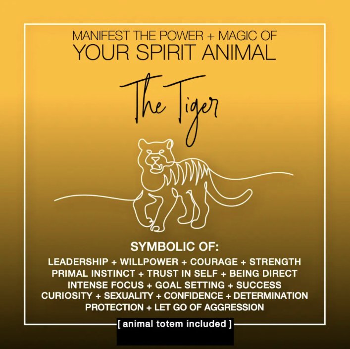 MANIFEST THE POWER + MAGIC OF YOUR SPIRIT ANIMAL THE TIGER - The Hare and the Moon