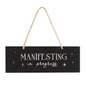 MANIFESTING IN PROGRESS HANGING SIGN - The Hare and the Moon