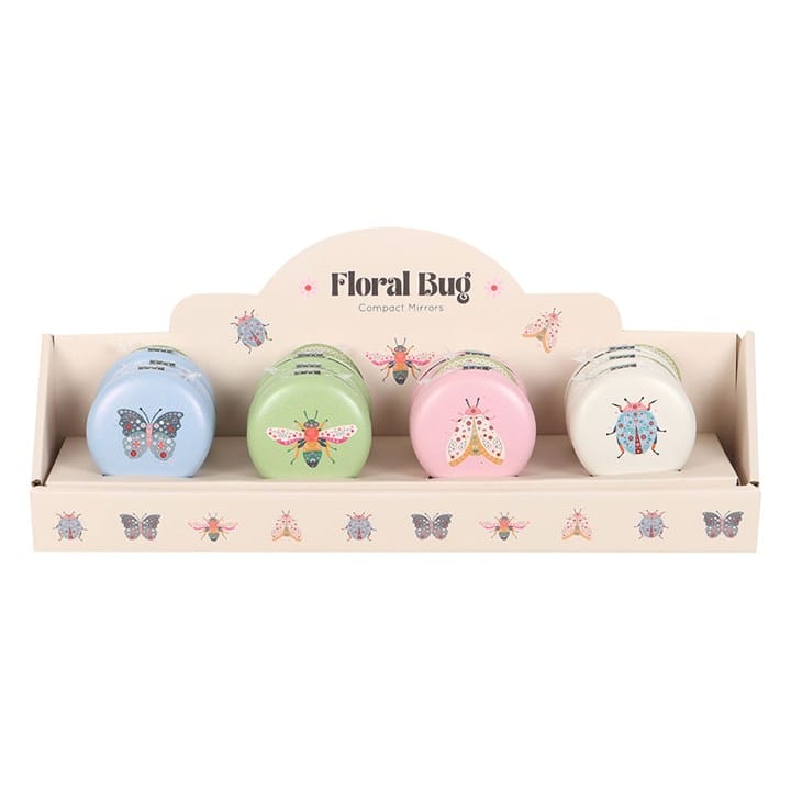 Jones Home & Gift Mirrors FLORAL BUG COMPACT MIRRORS