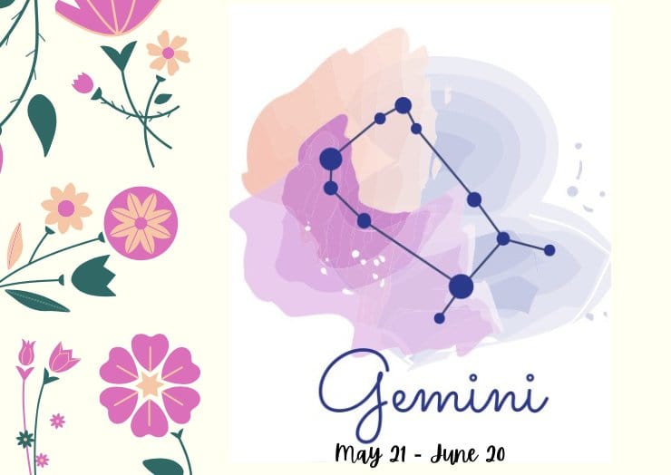 Miss Pretty London Cards Gemini Star Sign Postcard