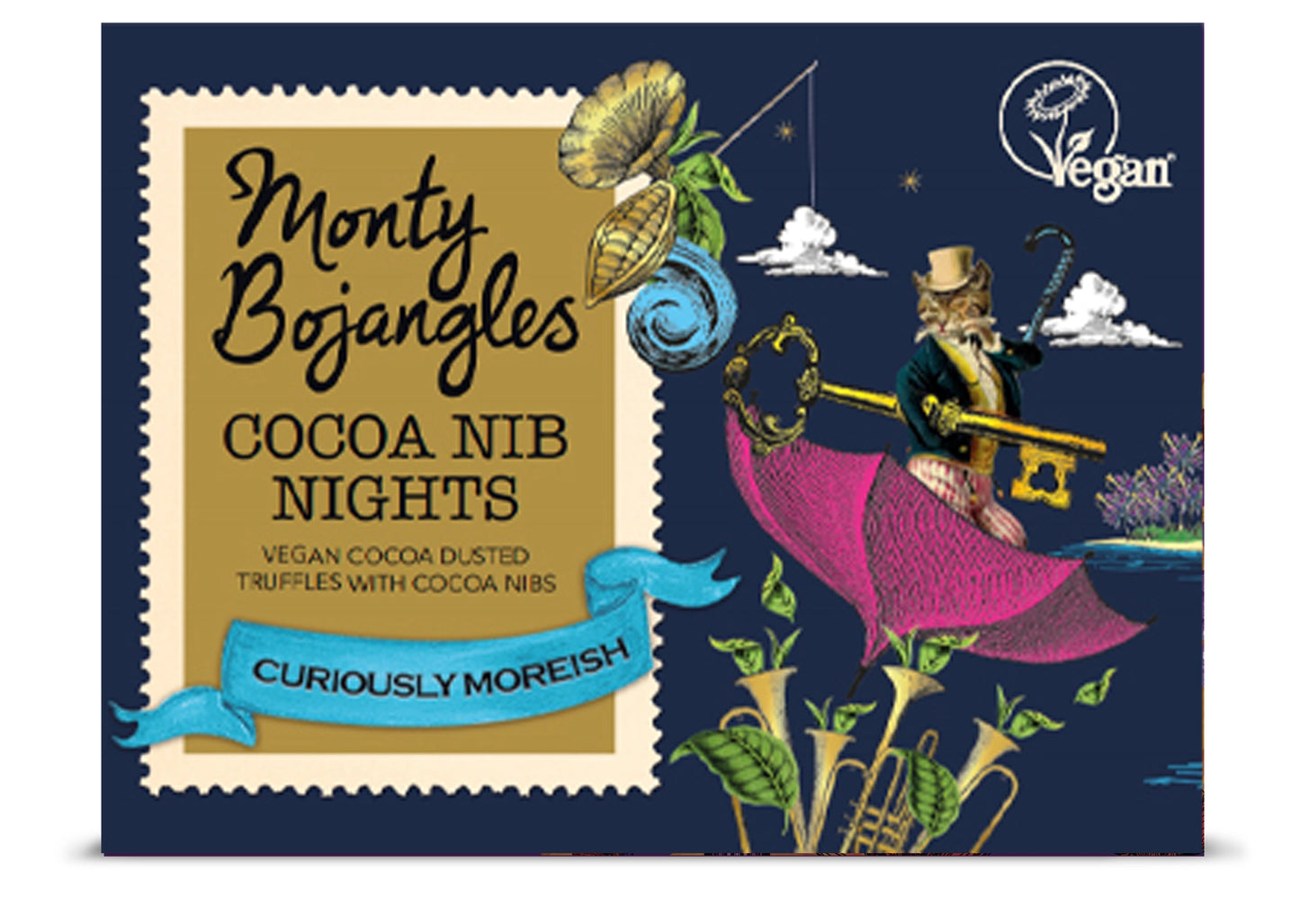 Monty Bojangles Cocoa Nib Nights Cocoa Dusted Truffles 100g - MB902