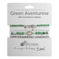 MR1222S-Gemstone Bracelet Set - Green Aventurine & Moonstone - The Hare and the Moon