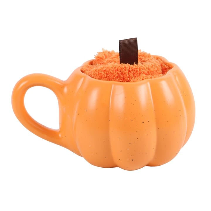Puckator Mugs PUMPKIN SHAPED MUG AND SOCKS SET