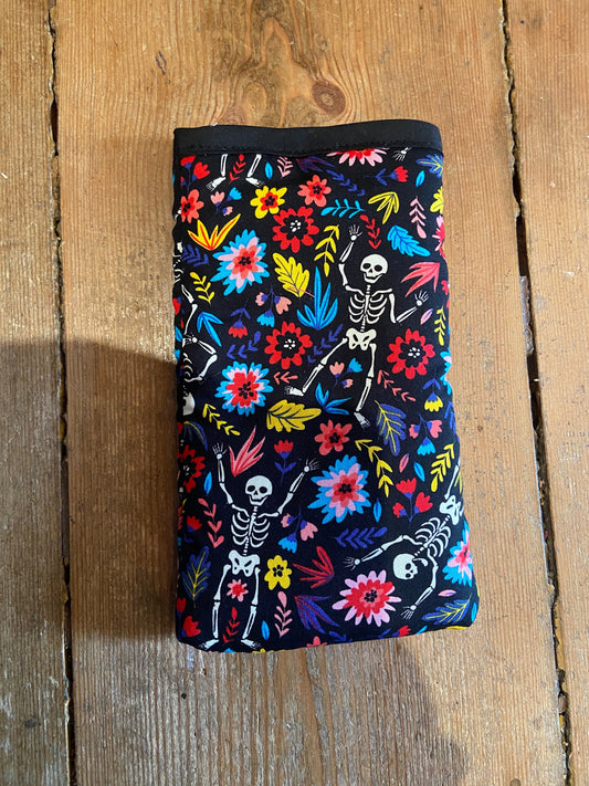 Multicoloured Skulls Print Mobile Phone Sock Pouch - The Hare and the Moon