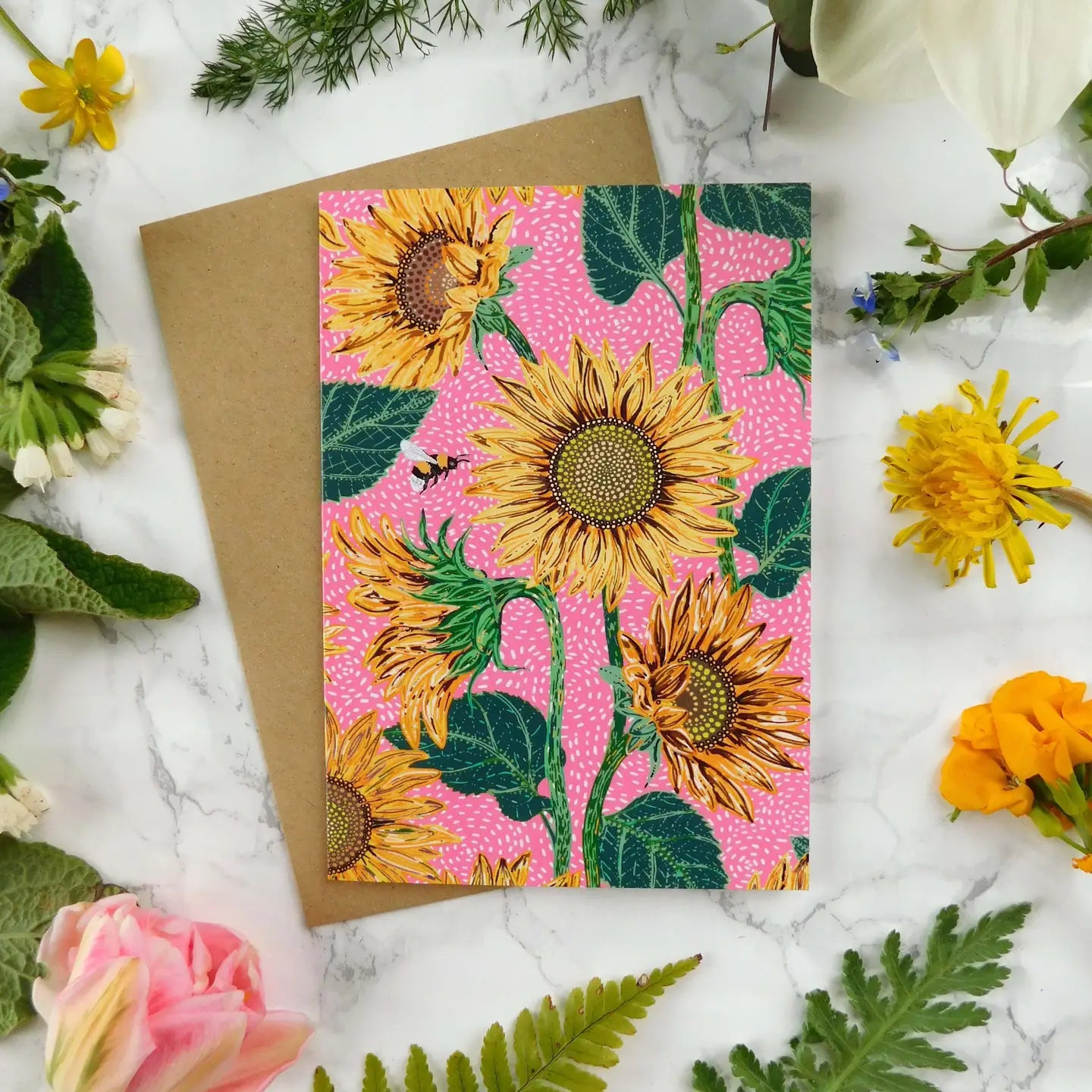 Sunny Sunflowers Greetings Card - CA90