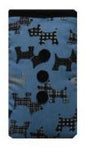 Pale Blue Scottie Dogs Print Mobile Phone Sock Pouch - The Hare and the Moon