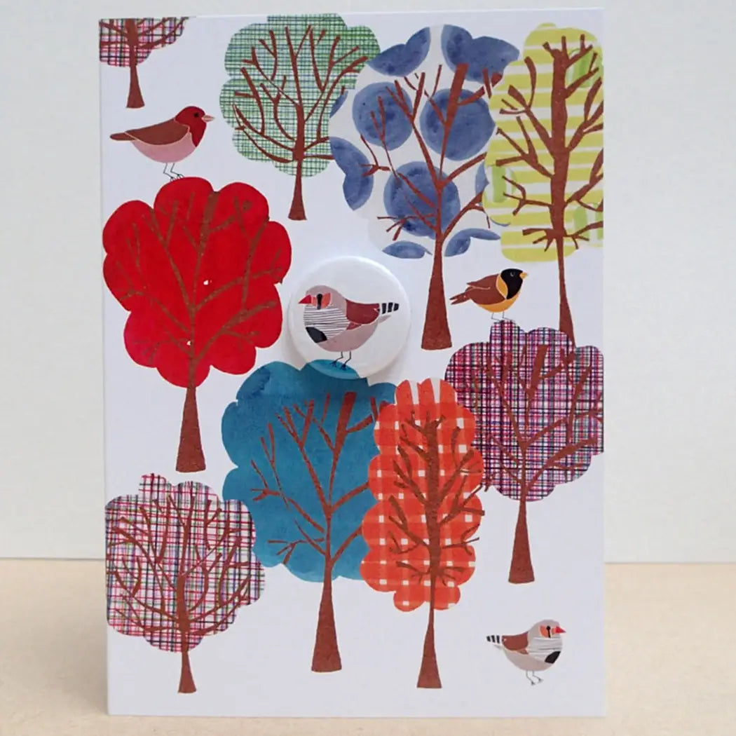 Pattern Forest - Greeting Card with Badge - C31