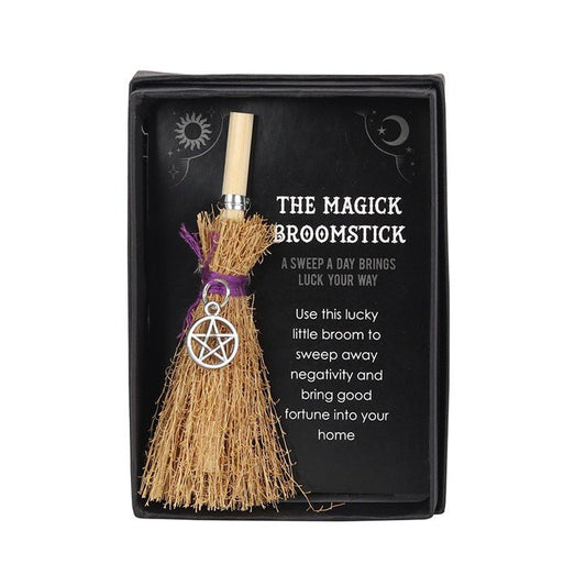 PENTAGRAM MINI MAGICK BROOMSTICK - The Hare and the Moon