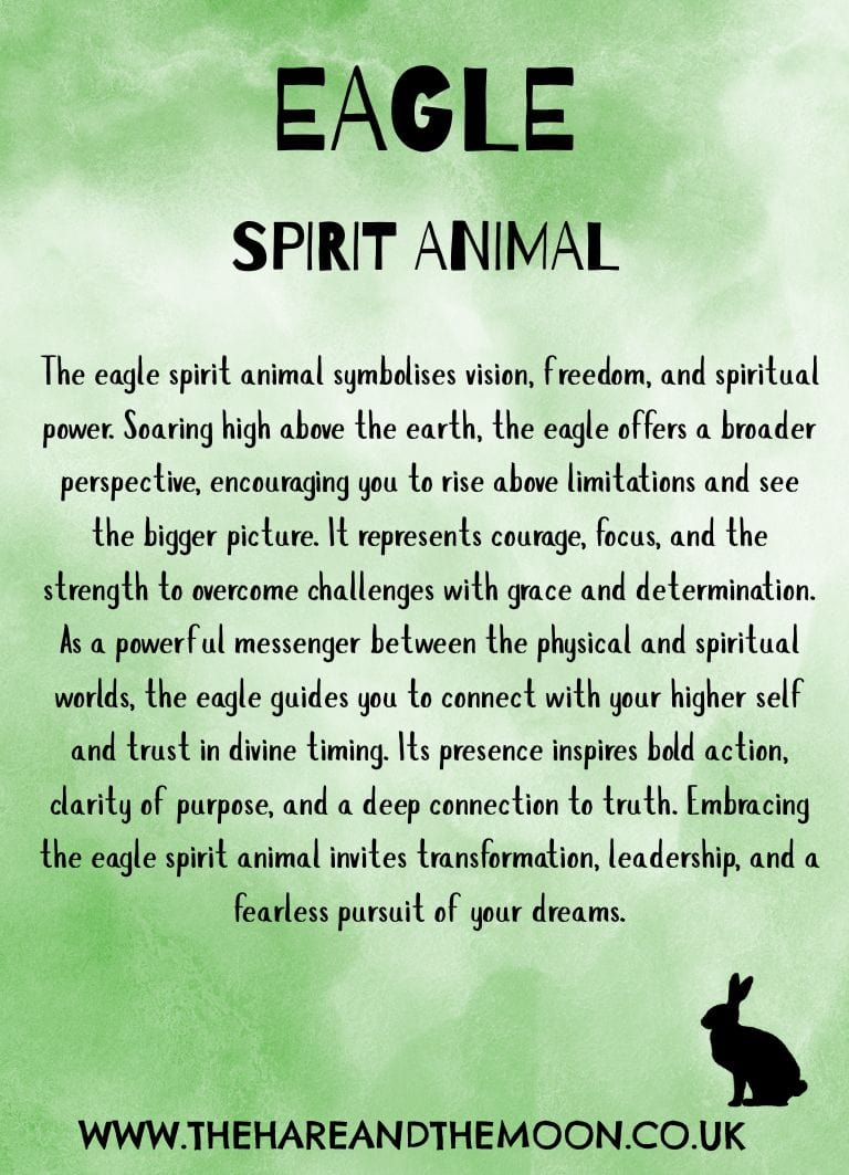 The Hare and the Moon Spirit Animal Charm - Eagle - SPA22
