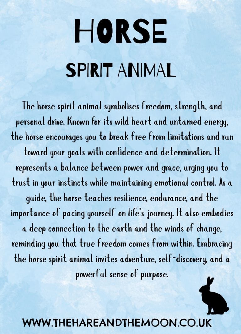 The Hare and the Moon Spirit Animal Charm - Horse - SPA22