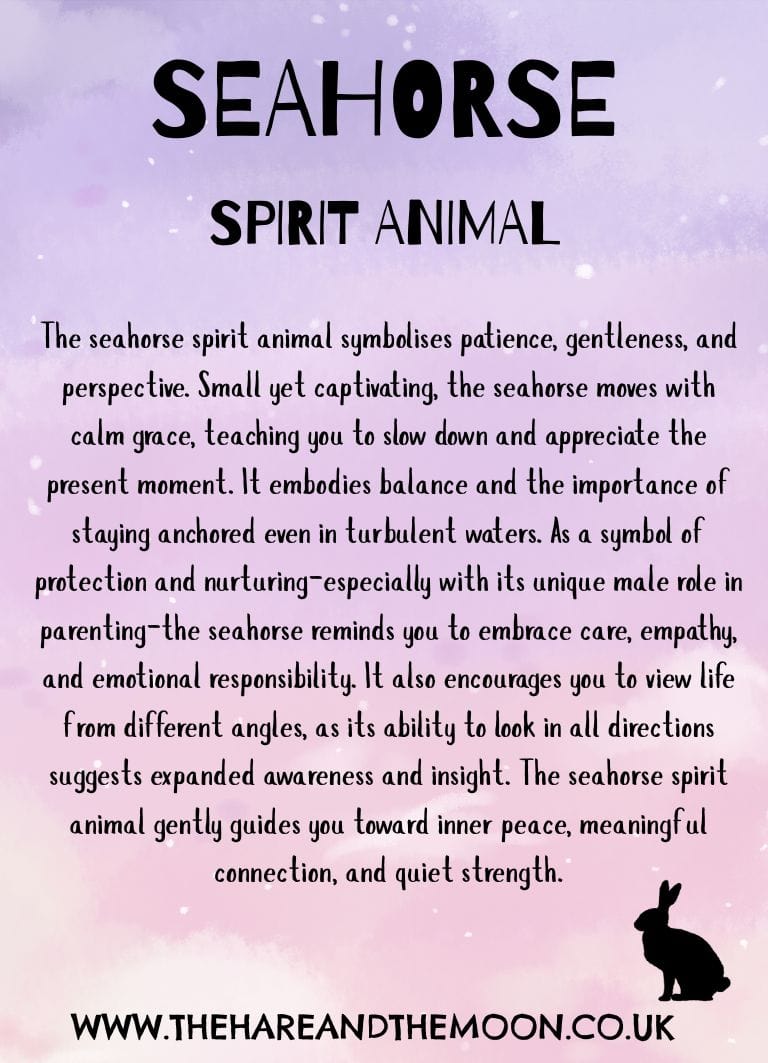 The Hare and the Moon Spirit Animal Charm - Seahorse - SPA22