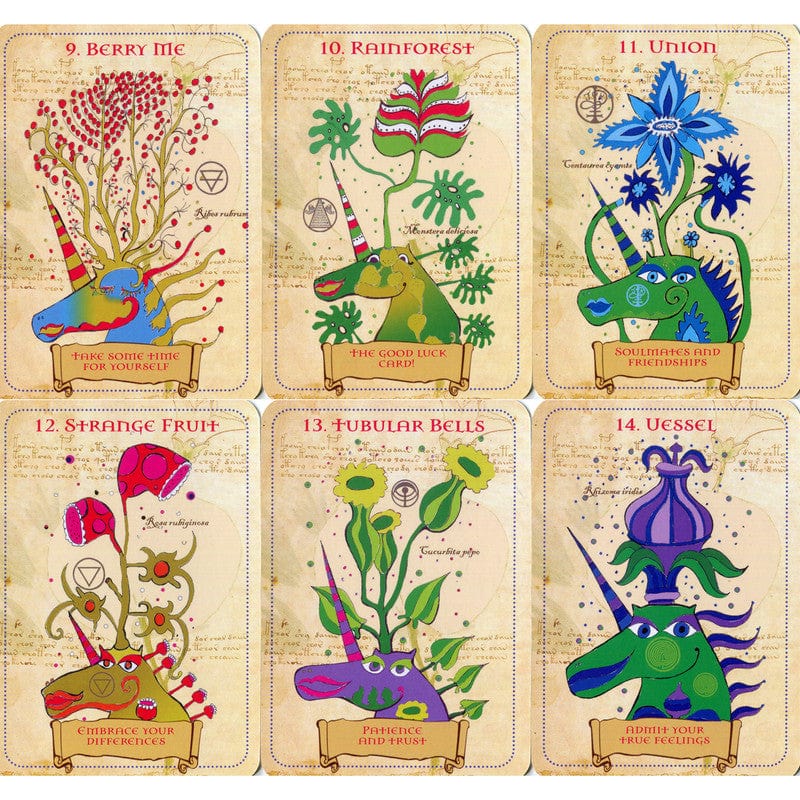 Jones Home & Gift TAROT AND ORACLE CARDS Enchanted Unicorn Oracle: Voynich Magick - Priestess Moon