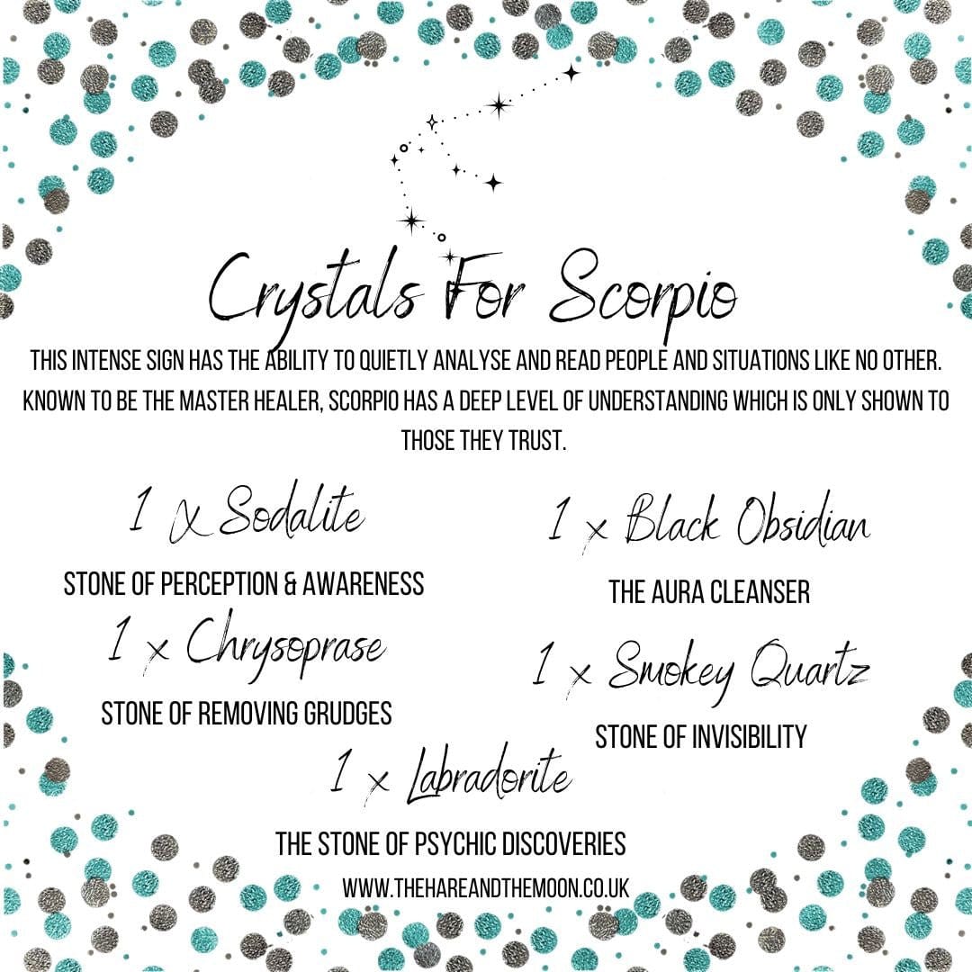 The Hare and The Moon Crystal Sets Crystal Horoscope Set - Scorpio