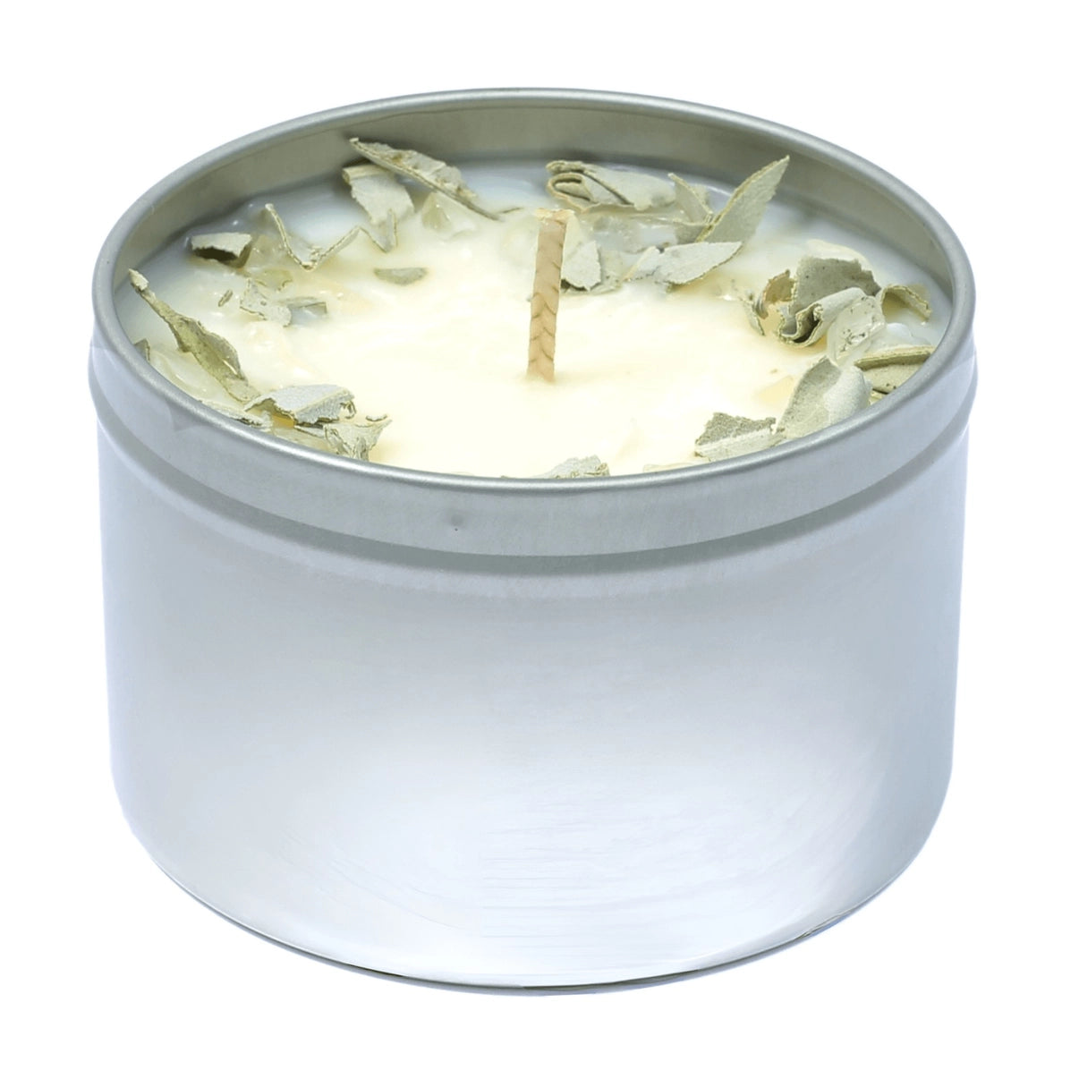 White Sage & Sea Salt Crystal Infused Scented Candle
