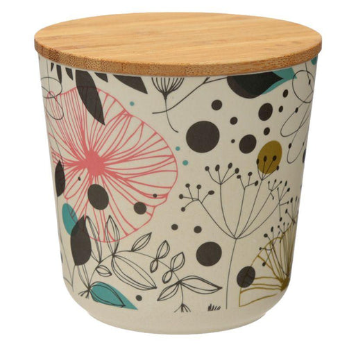 Wisewood Botanical Bamboo Composite Small Round Storage Jar freeshipping - The Hare and the Moon