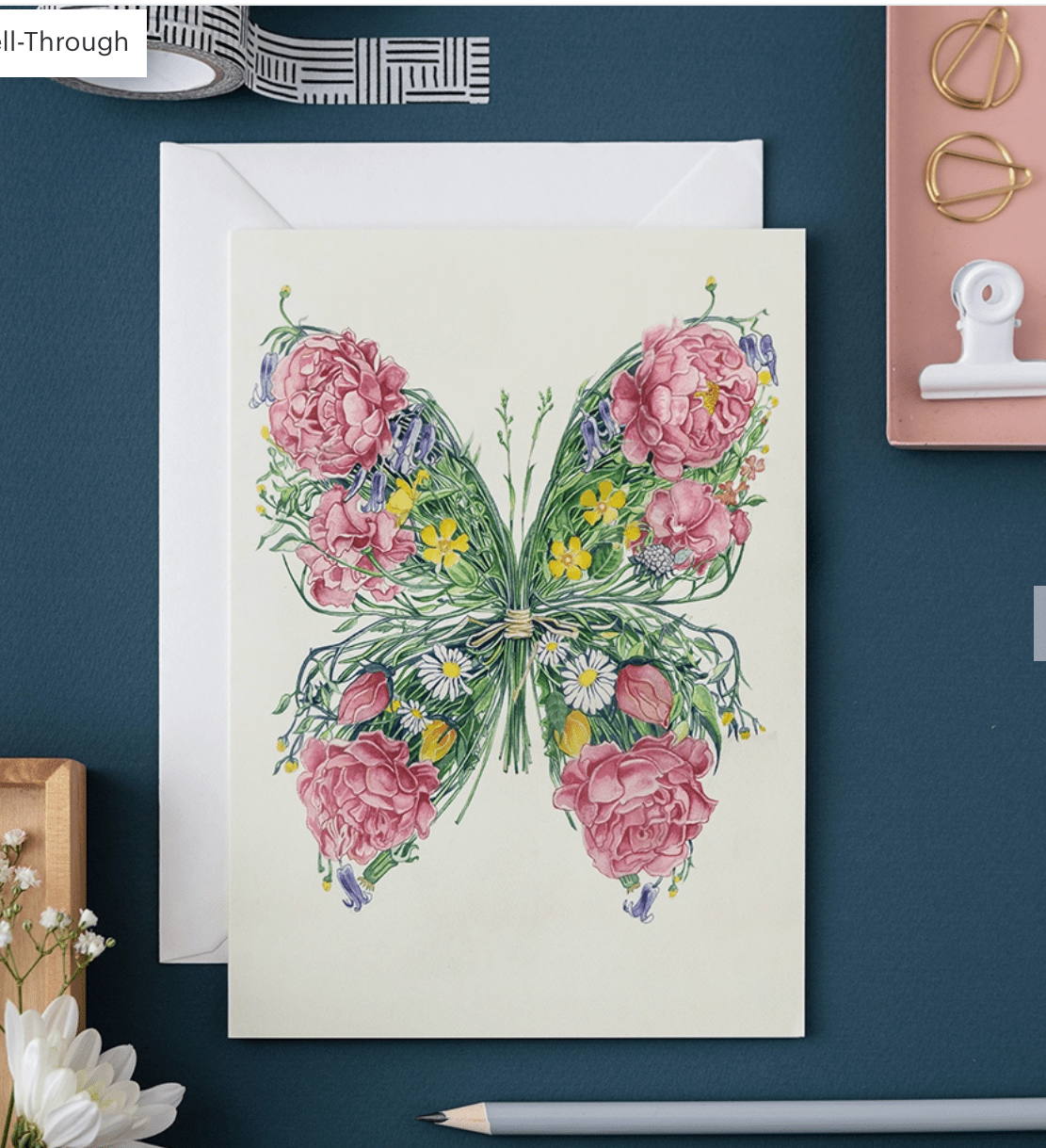 DM Cards Butterfly Greeting Card - A063