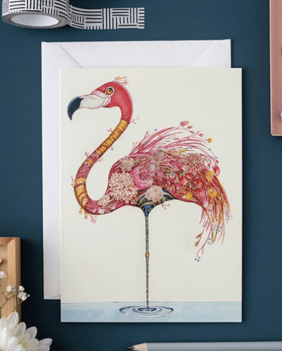 DM Cards Flamingo Greeting Card - A103