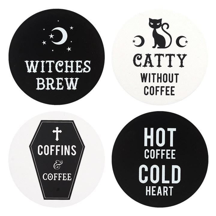 Jones Home & Gift Coasters BLACK MAGIC WITCHY COASTERS