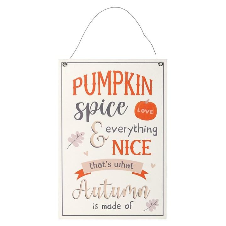 Jones Home & Gift Signs and Memoboards 30CM PUMPKIN SPICE HANGING SIGN