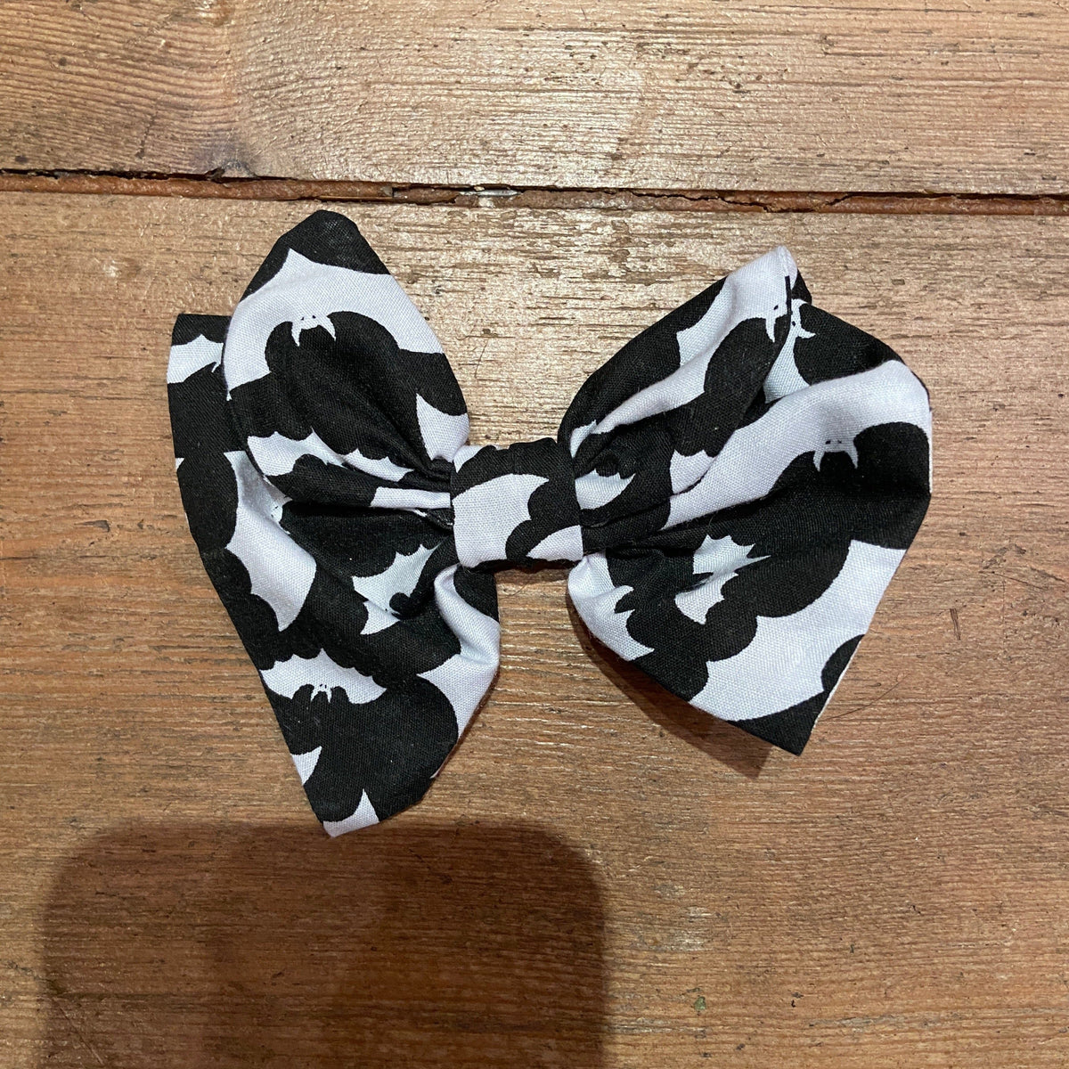 Miss Pretty London hair Accessories Halloween Bat Print Cotton Hair Bow Clip
