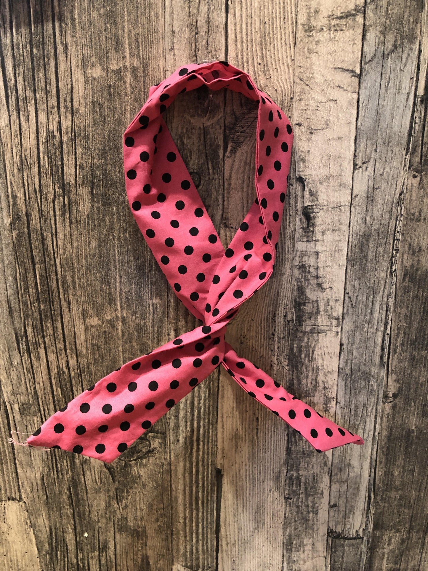 Miss Pretty London UK Limited hair Accessories Cerise Pink Polka Dot Print Wire Headband