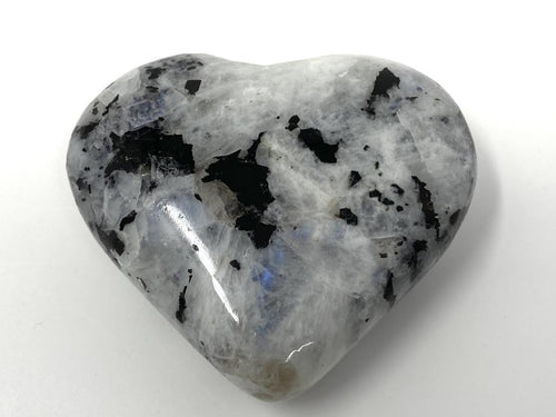 Rainbow Moonstone Heart - The Stone of Feminine Energy - HR3 freeshipping - The Hare and the Moon