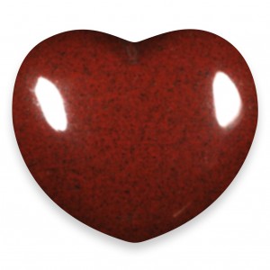 Red Jasper Heart - Stone of Strength and Courage - Har35 - The Hare and the Moon