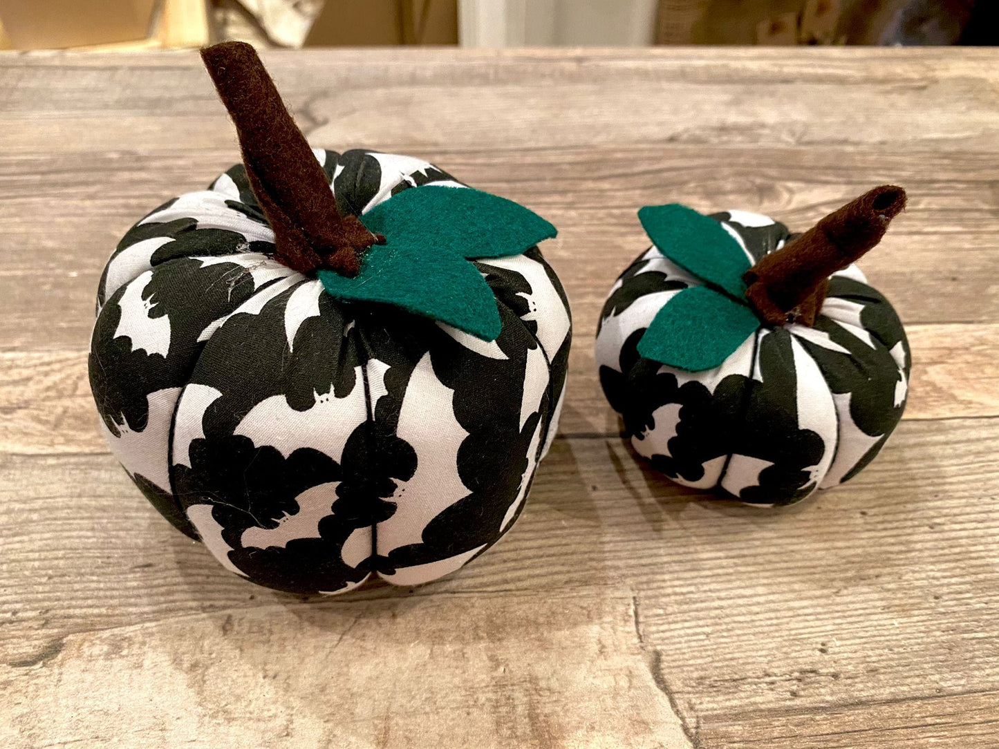 The Hare and The Moon Bats Print Halloween Plump Fabric Pumpkin Decoration - PU13