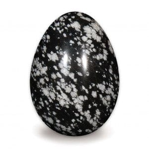 The Hare and The Moon Crystals Snowflake Obsidian Egg - Stone of Acknowledgement - EG8