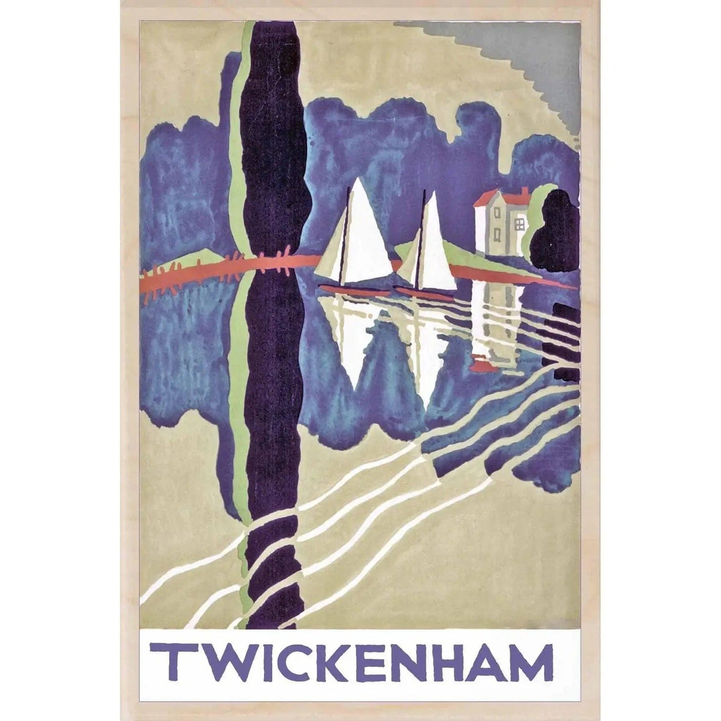 The Wooden Postcard Company Cards TWICKENHAM wooden postcard (Greeting Card) - WP19