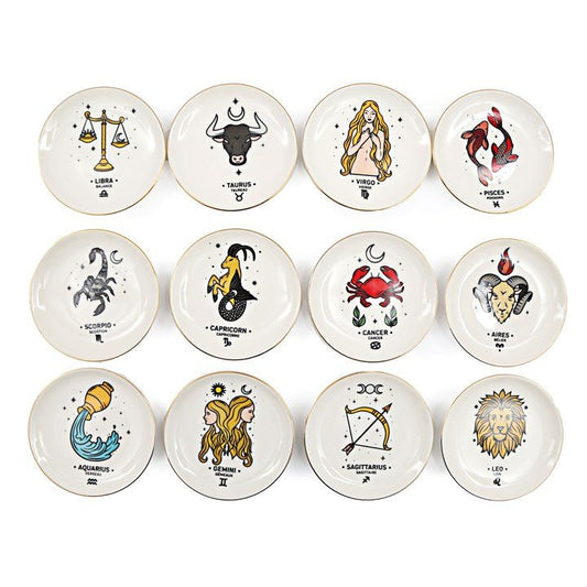 10CM PORCELAIN ZODIAC TRINKET DISHES - The Hare and the Moon