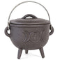 11CM CAST IRON CAULDRON WITH TRIPLE MOON - The Hare and the Moon