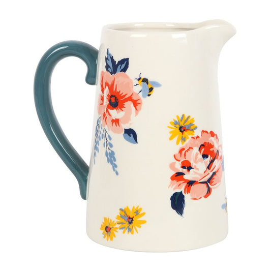 17CM WILDFLOWER CERAMIC FLOWER JUG