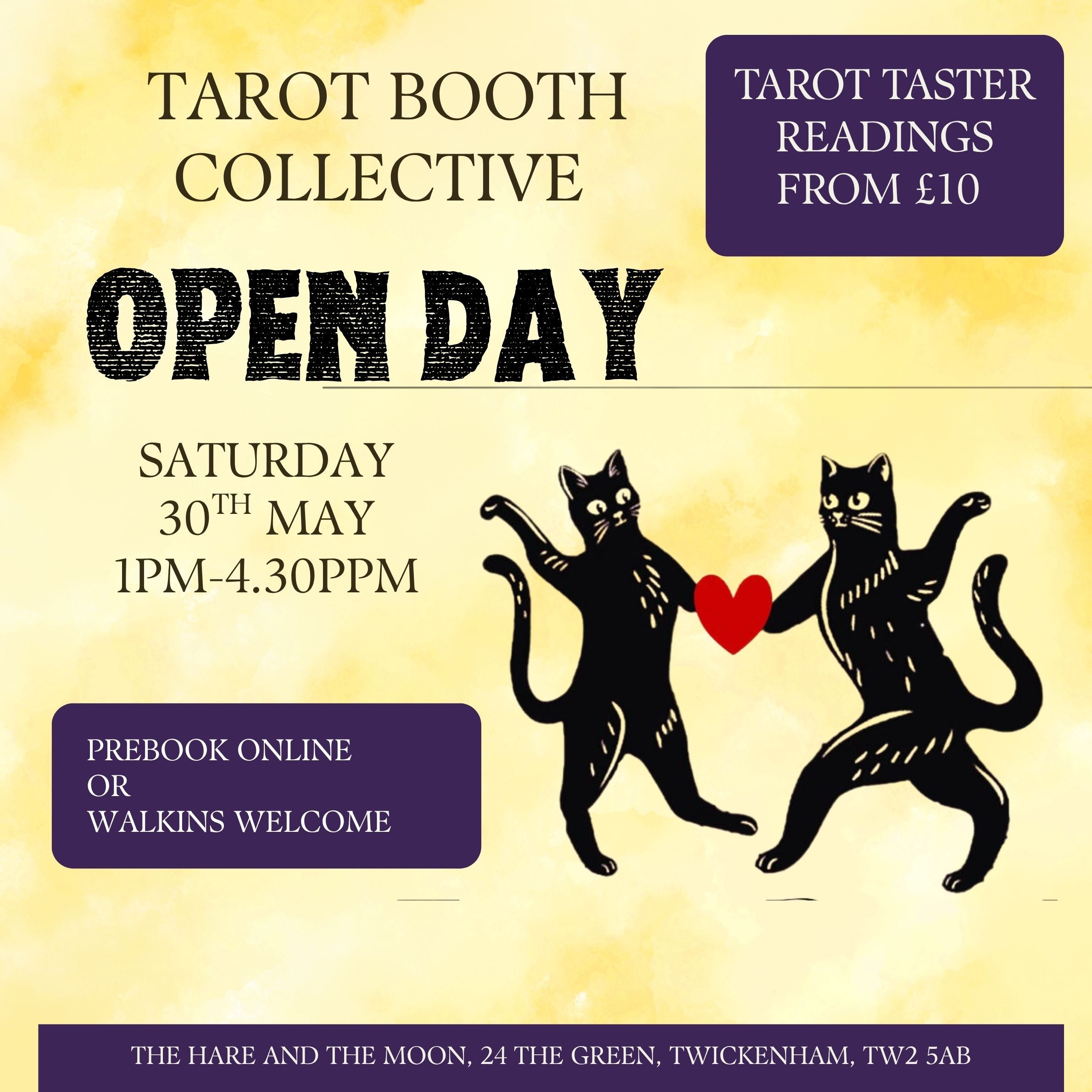 TAROT BOOTH COLLECTIVE OPEN DAY - TASTER TAROT READINGS - 30TH MAY
