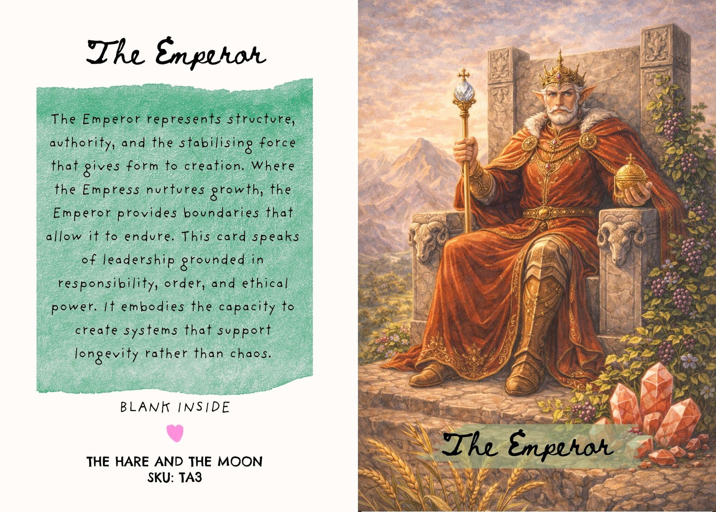 The Emperor Tarot Greeting Card - TA3
