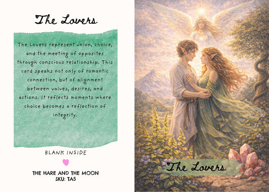 The Lovers Tarot Greeting Card - TA5
