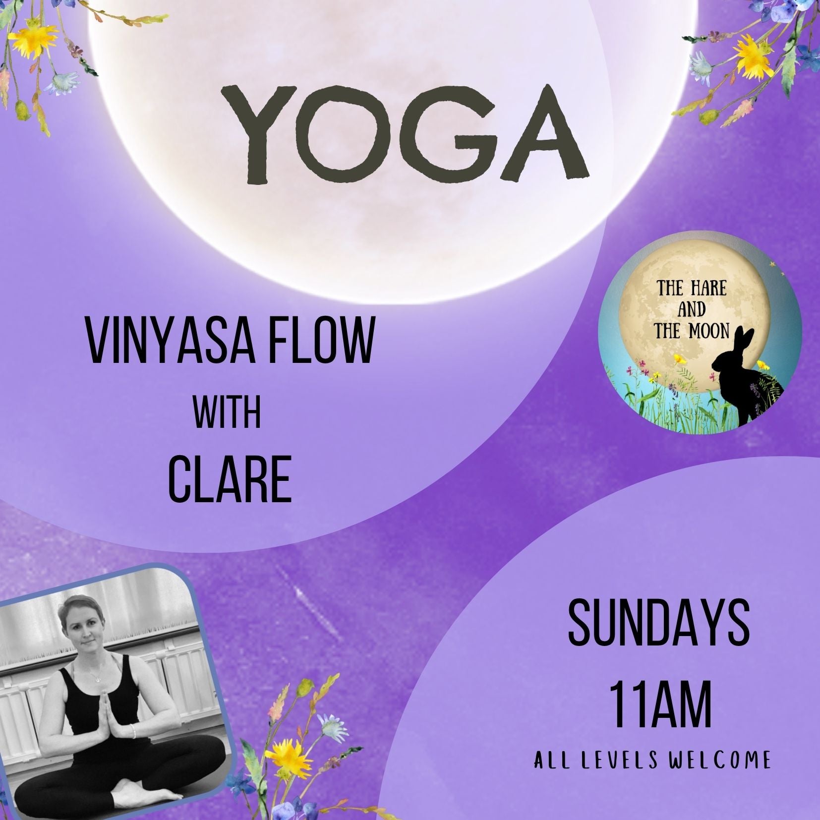 Vinyasa Flow Yoga Class with Clare - Sunday 11am