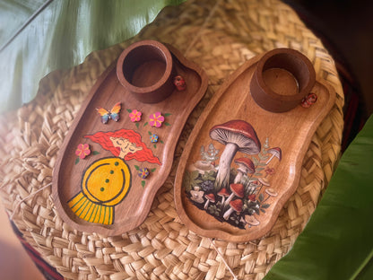 The Hare and the Moon 3 in 1 Wooden Incense, Smudge Stick and Palo Santo Burner - GEL812