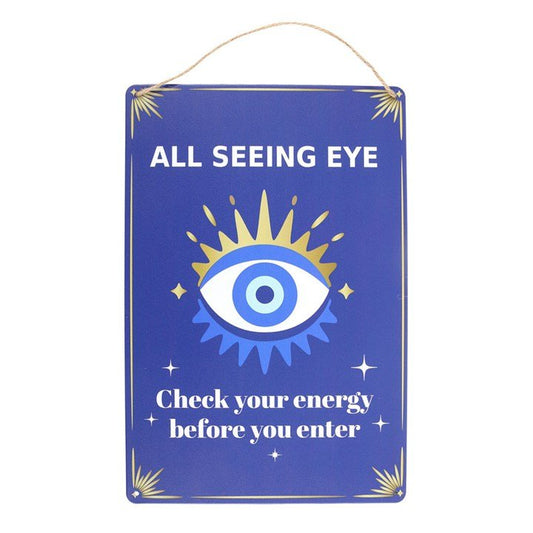 30CM ALL SEEING EYE METAL HANGING SIGN - The Hare and the Moon
