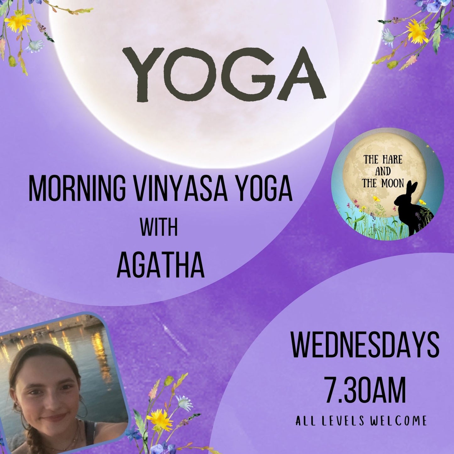 Morning Vinyasa Yoga with Agatha - Wednesdays - 7.30am